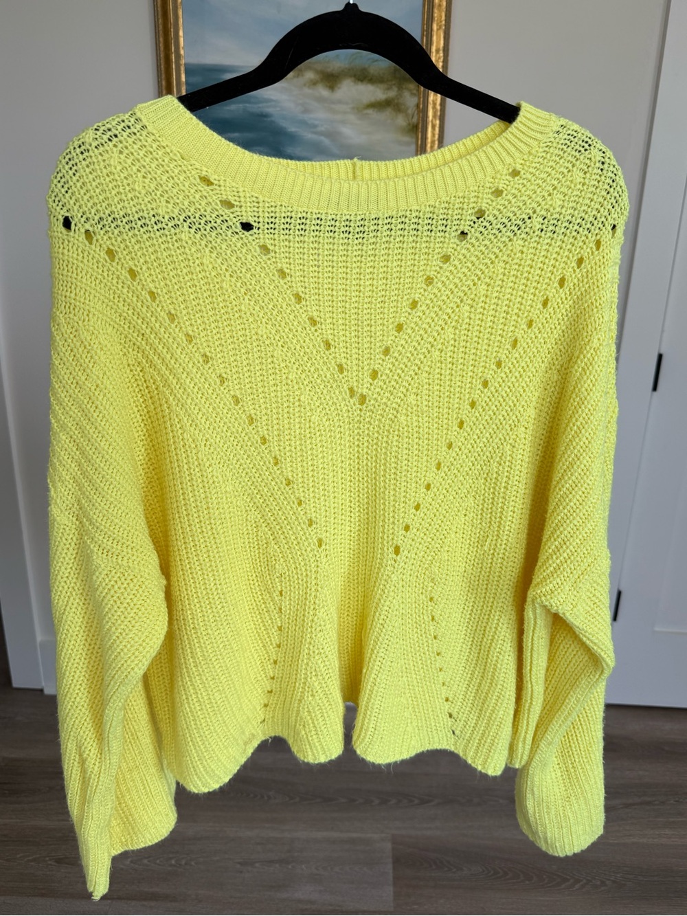 Neon, yellow chartreuse sweater